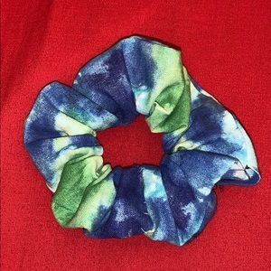 Blue/Green Tie Dye Scrunchie